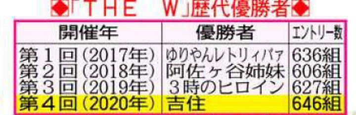 表で詳しく 阿佐ヶ谷姉妹も The W 歴代優勝者 中日スポーツ 東京中日スポーツ