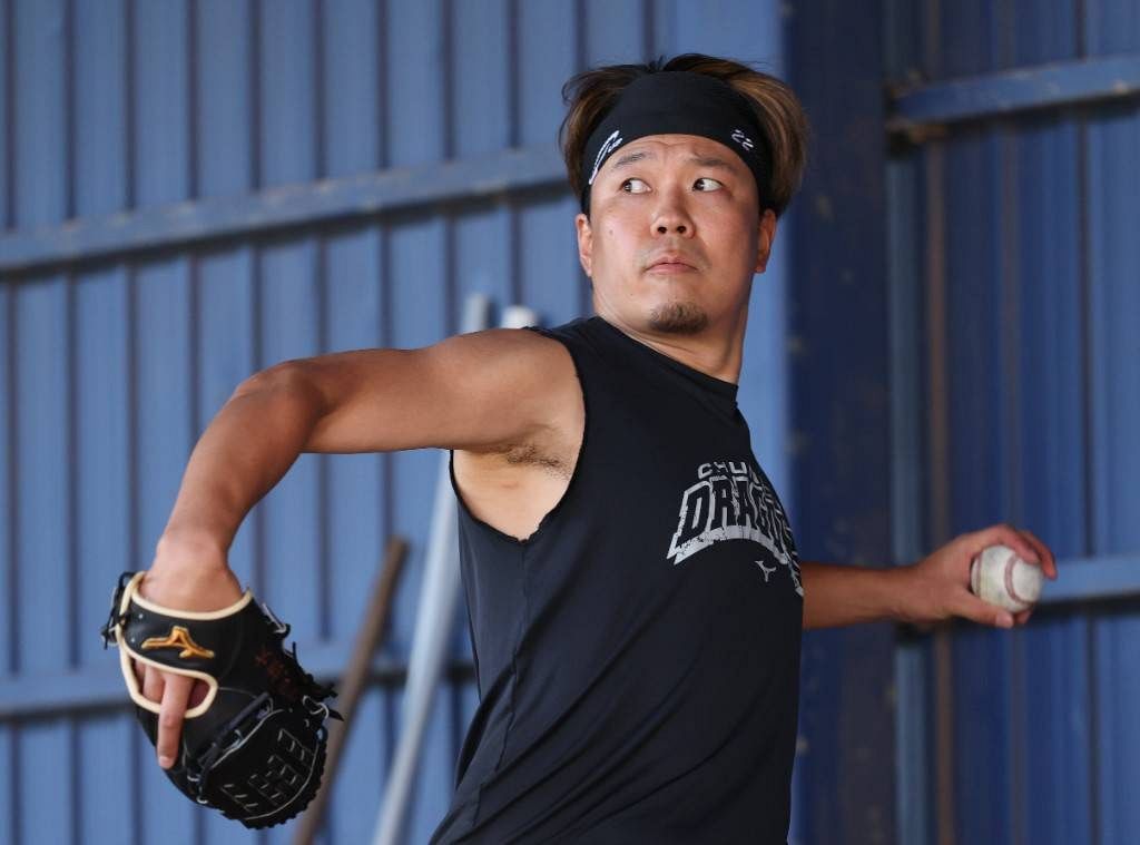 ◇中日・大野雄大、公開自主トレでのブルペン投球【動画】：中日
