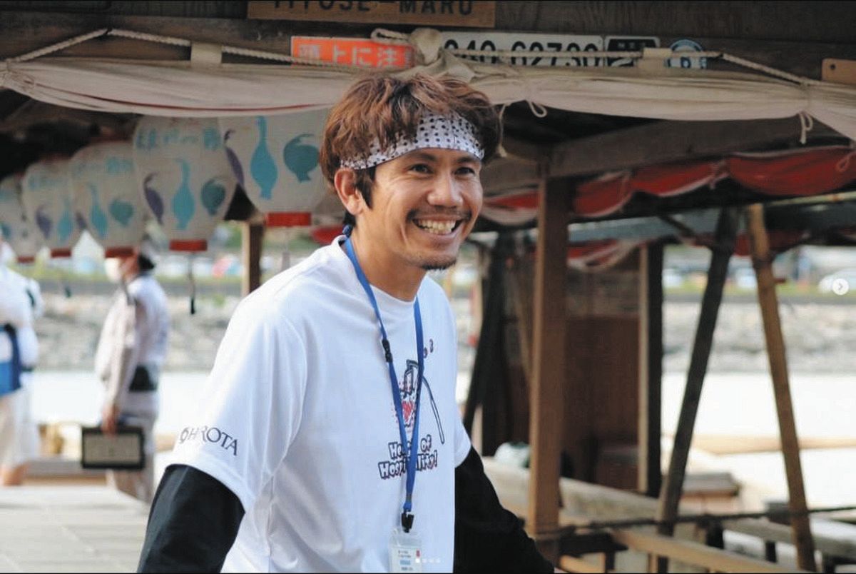 ◇船頭姿を披露した柏木陽介さん【写真】：中日スポーツ・東京中日スポーツ