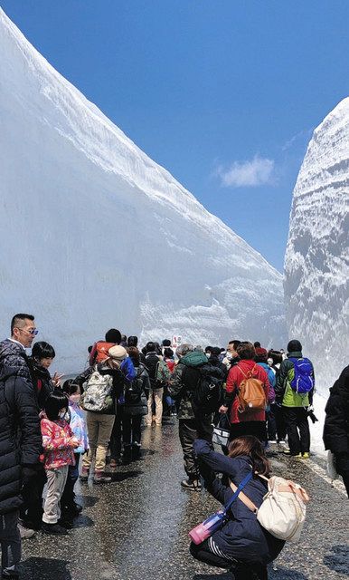 アルペンルート客48万人 昨年比58％増 過去３番目の少なさ：北陸中日