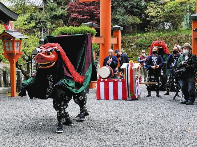 伝統の獅子神楽を奉納 伊賀・敢国神社で保存会：中日新聞Web