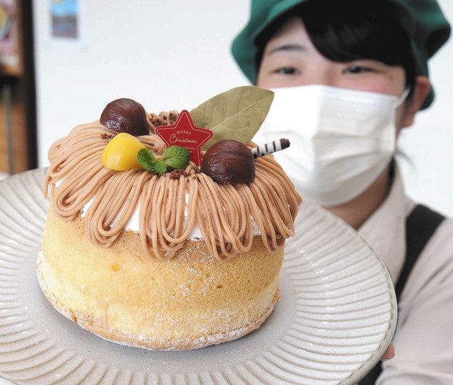錫杖湖水荘のレストランで新スイーツ／従業員考案のモンブランシフォン