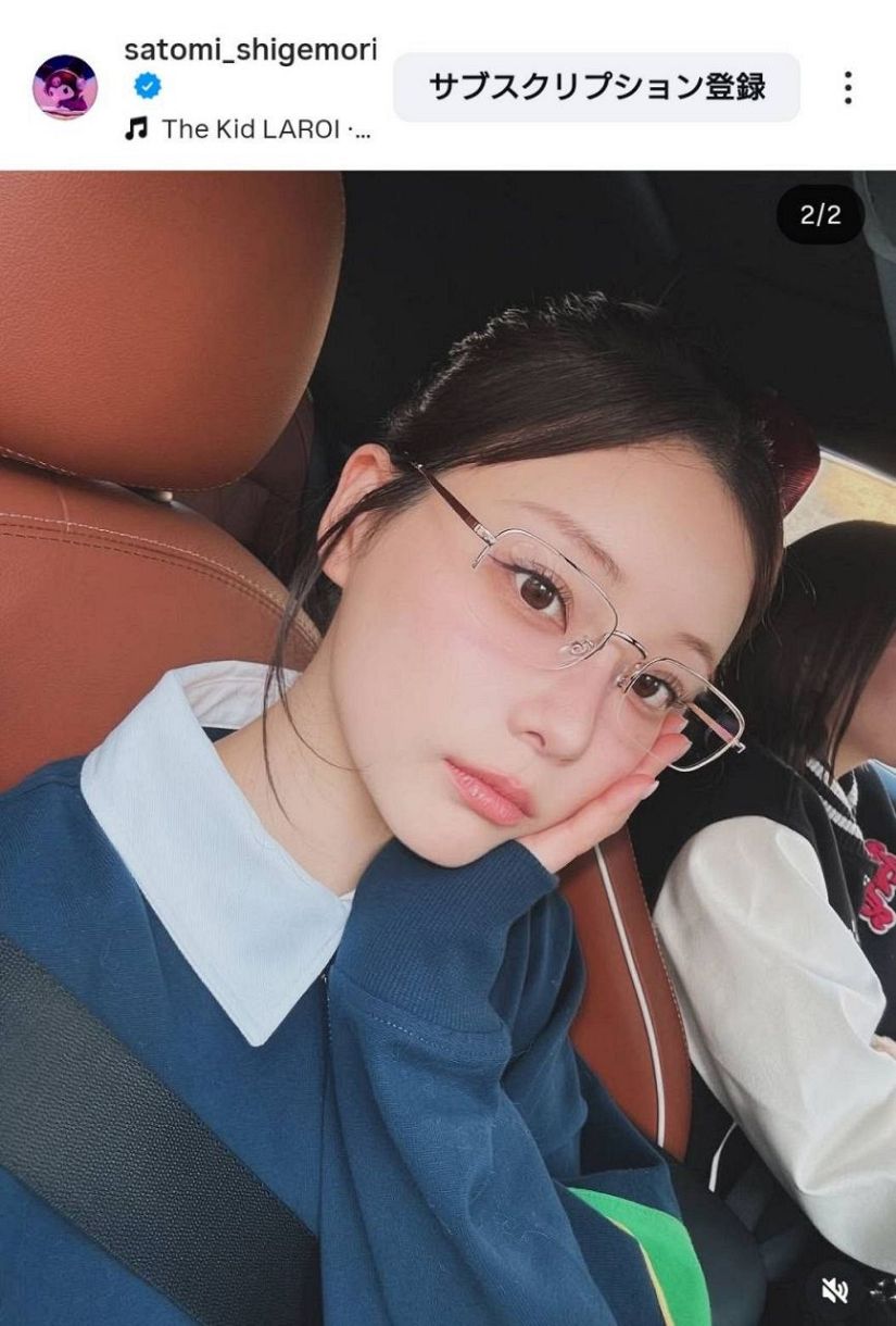 実際の投稿】重盛さと美、才女感♥ 美しいメガネ姿に澄んだ瞳：中日