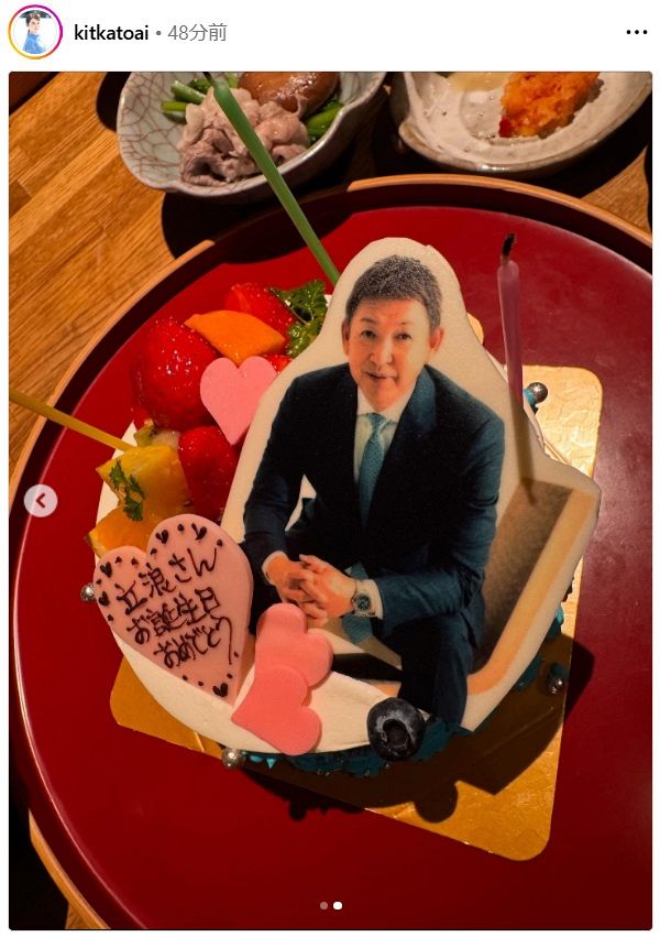 ◇立浪和義前監督の56歳バースデーケーキ【写真複数枚】：中日スポーツ