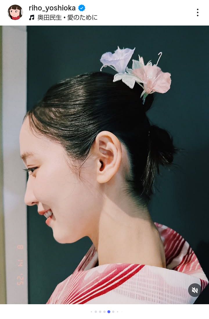 鉛筆画吉岡里帆さん浴衣B4最終価格 ◇吉岡里帆、「眼福」浴衣ショット【写真複数】：中日スポーツ・東京中