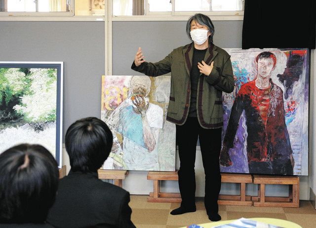 厚見中生ら日本画の奥深さ学ぶ 岐阜出身画家・長谷川名芸大教授が授業：中日新聞Web