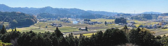 農村景観日本一の眺め（岩村町の展望所から）
