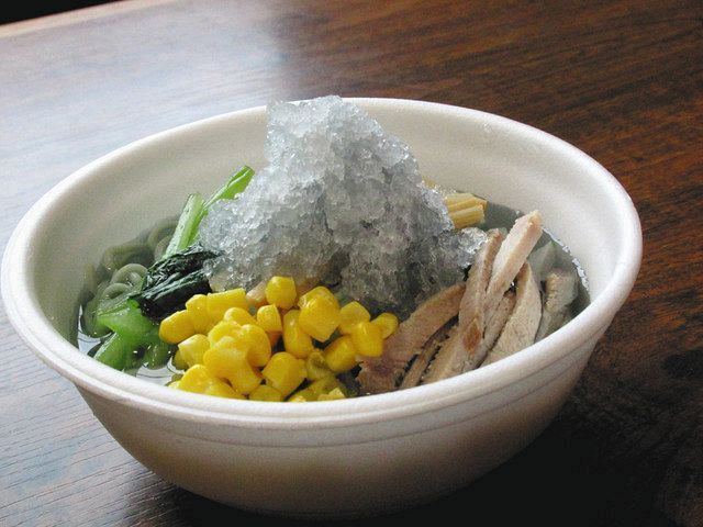 ジュビロブルーの 冷やしラーメン 磐田南高生徒が考案 中日新聞しずおかweb