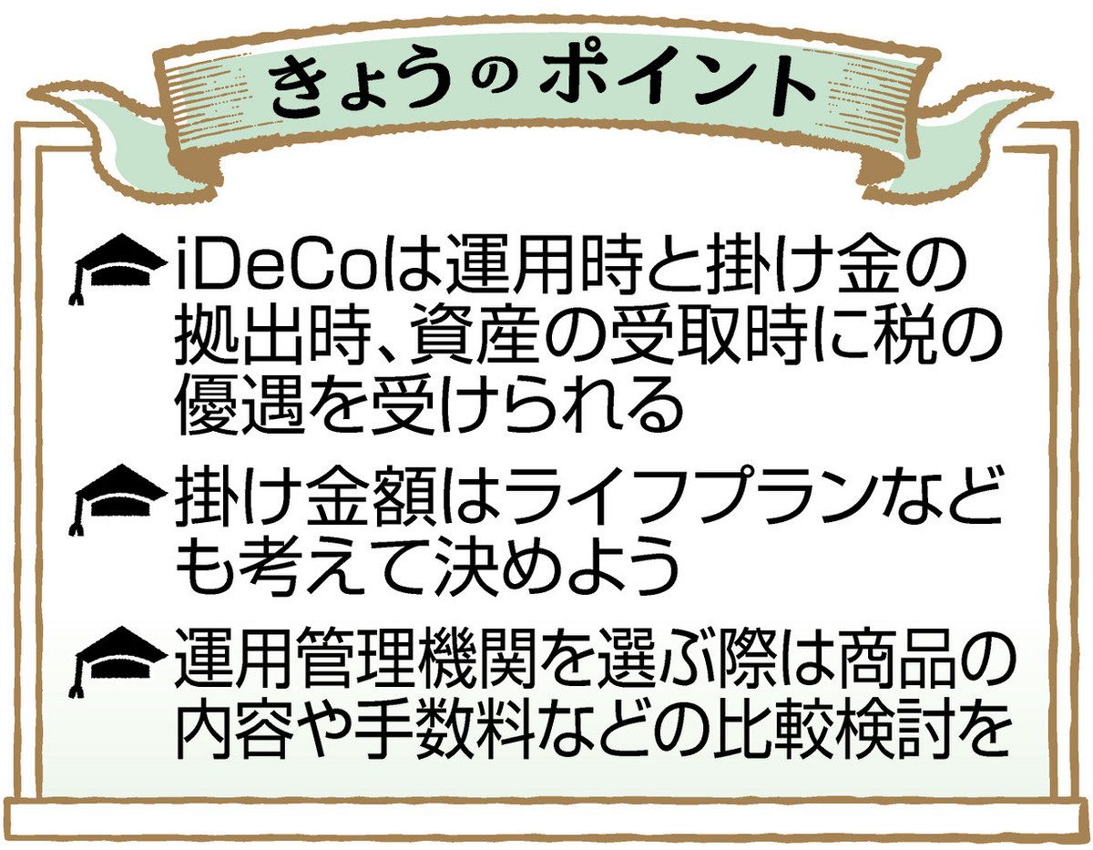 FP竹内のすくすくマネー塾＞iDeCoは掛け金全額が所得控除の対象 人生設計に合った拠出を：中日新聞Web