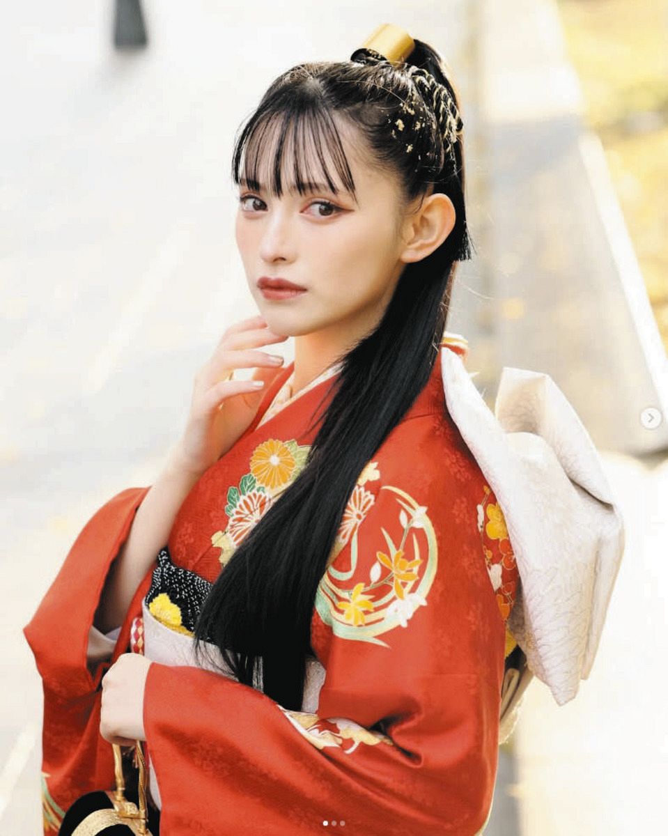 ◇菅田愛貴、ハタチの晴れ着【写真】：中日スポーツ・東京中日スポーツ