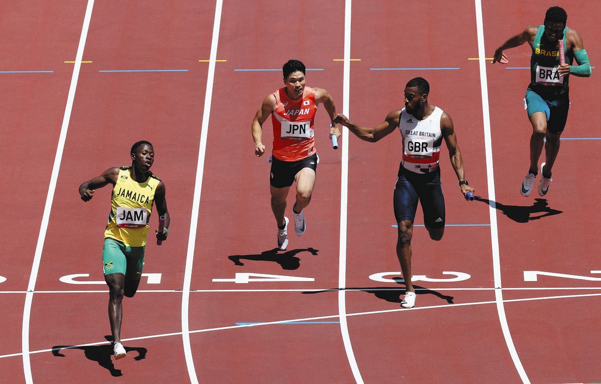 日本は6大会連続で決勝進出 男子400メートルリレーで死の組突破 東京五輪陸上 中日スポーツ 東京中日スポーツ