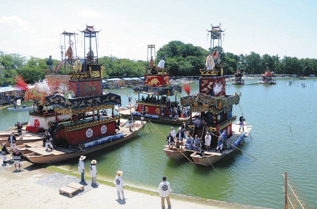 まきわらから豪華な車楽へ 尾張津島天王祭、朝祭迎える：中日新聞Web