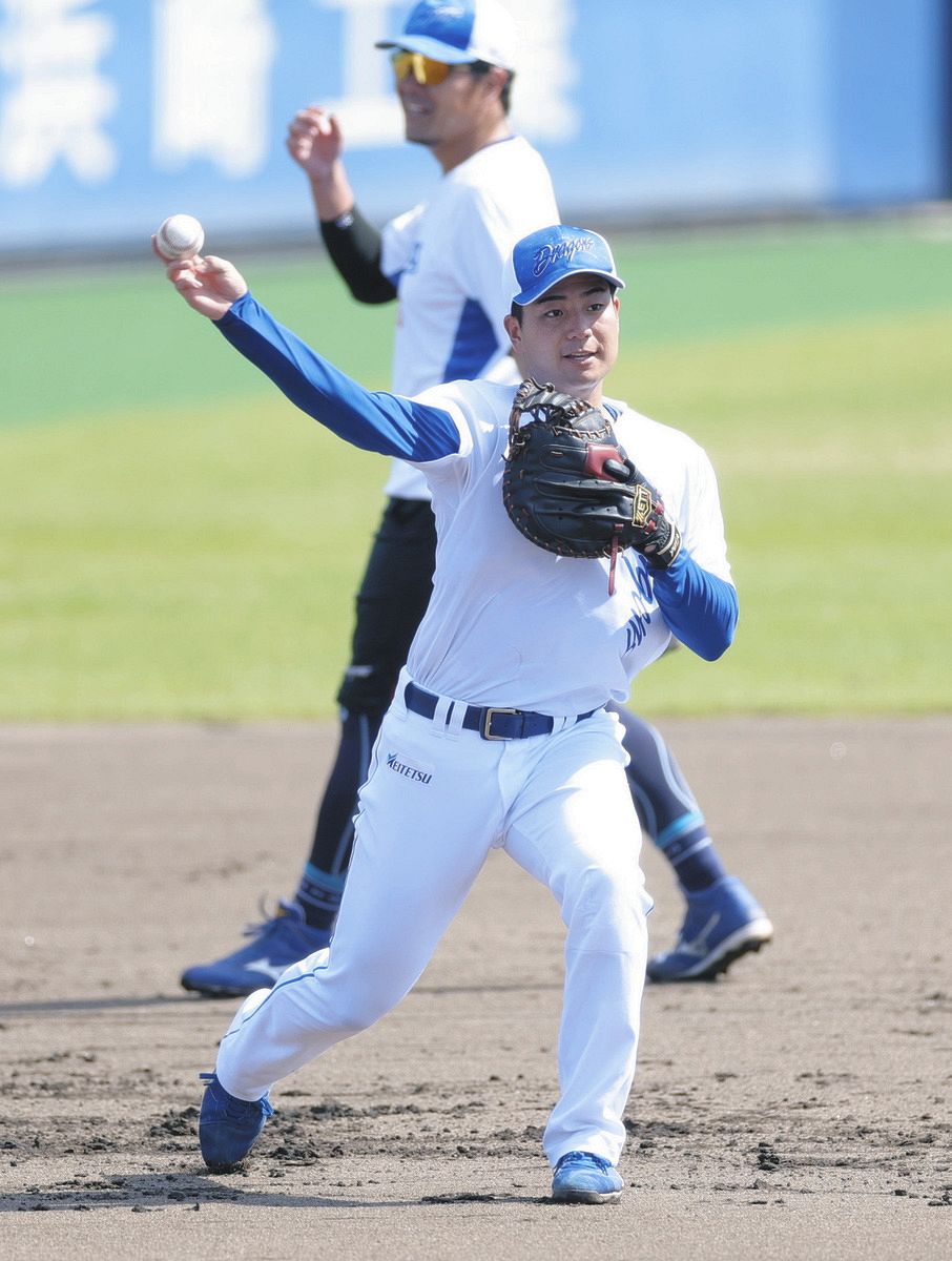 中日・石伊雄太、2年目へ始動 シーズン中に痛めた右手の状態を確認し