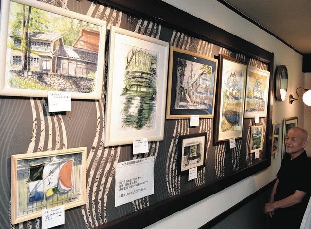 県内風景など18点 彦根・カフェグレコで松林さん水彩画展：中日新聞Web