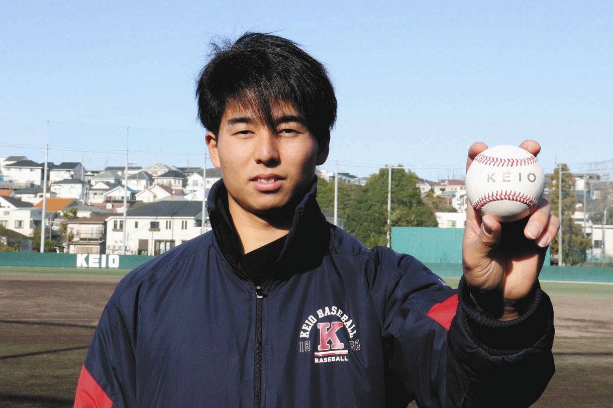 プロ志望を表明し、今春の開幕投手に名乗りを上げた慶大の増居翔太投手