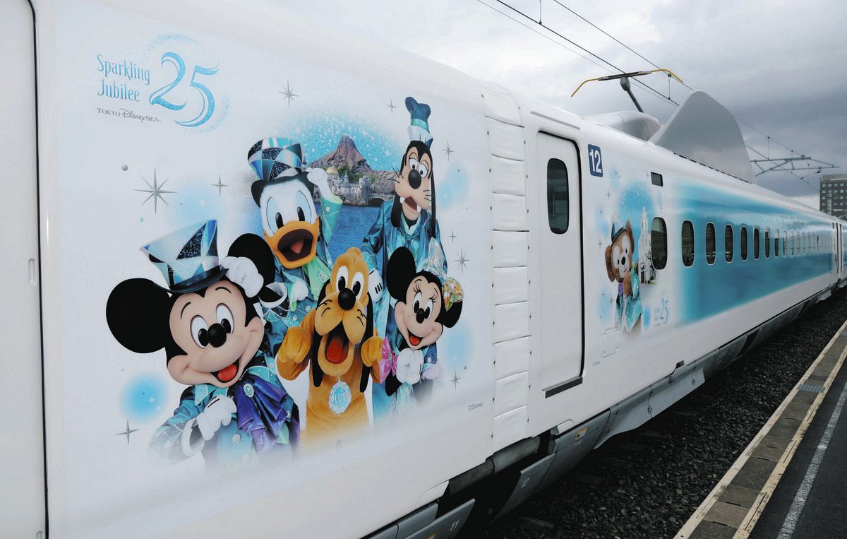 東京ディズニーシー開園25周年記念の特別車両、東海道新幹線に登場