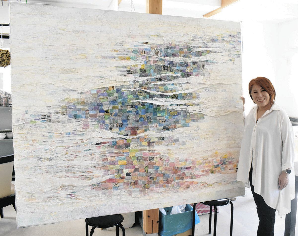 多様な個性、多彩な色 豊明の尾崎さん、新世紀展最高賞を初受賞：中日