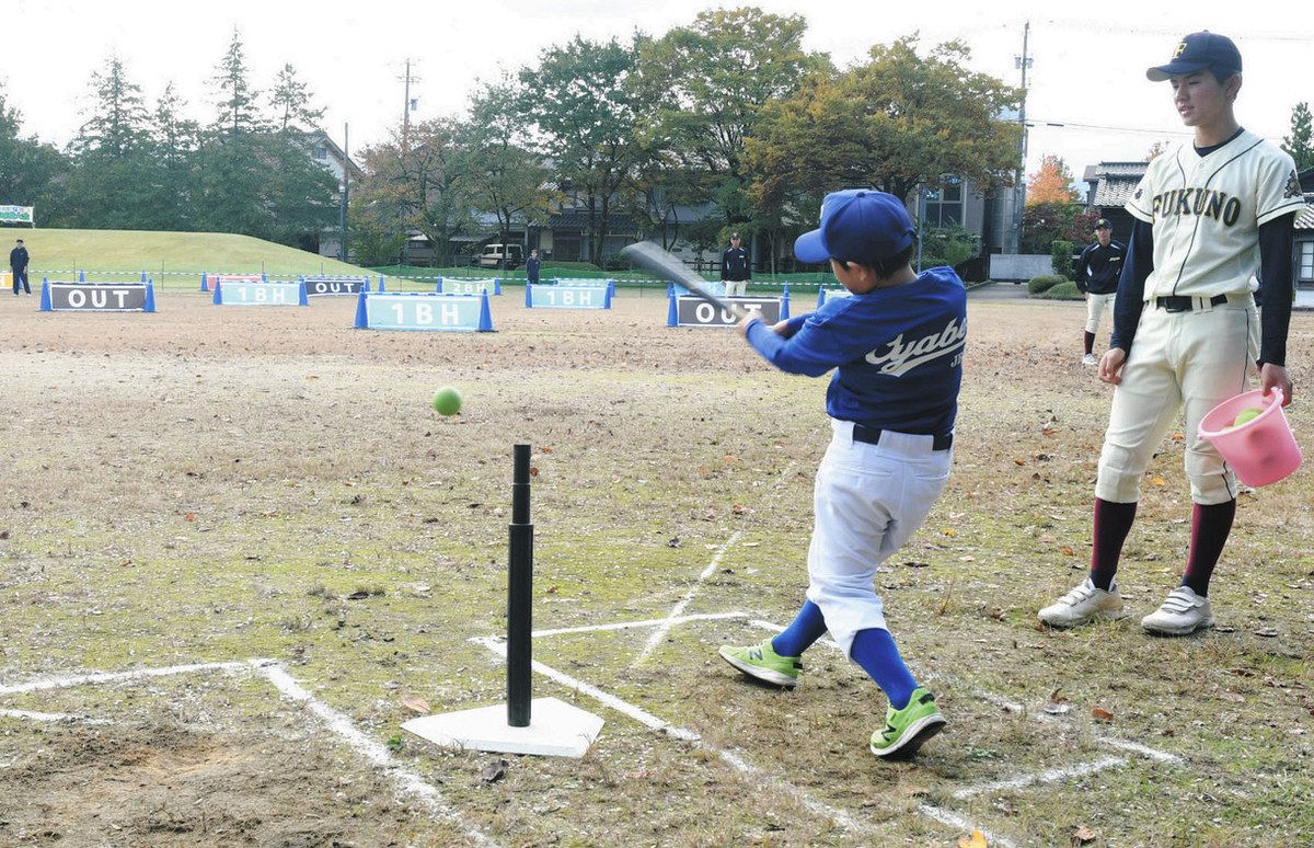 リアル野球盤 カキーン！ バットの町・福光で小学生大会：北陸中日新聞Web