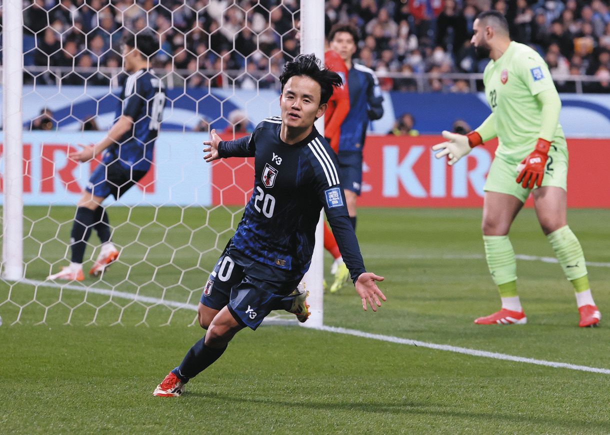 ◇サッカー日本代表 久保建英決めた！キーパーのニアぶち抜くエグい