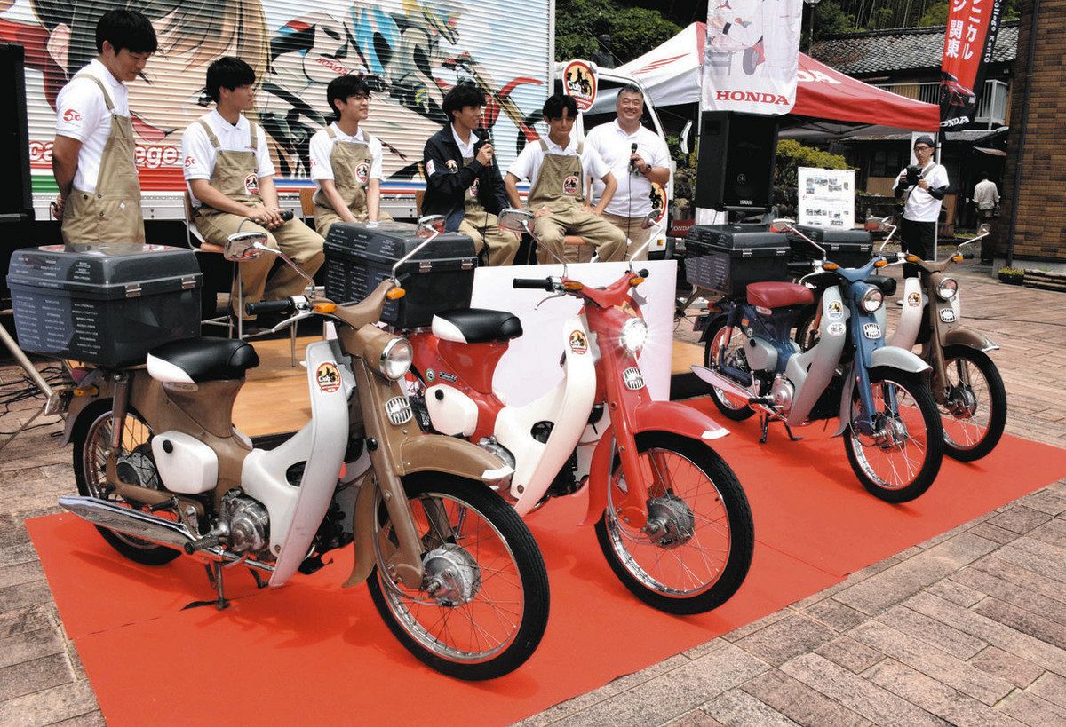 初代スーパーカブに息吹 整備士養成校生が復活させる、エンジン音披露