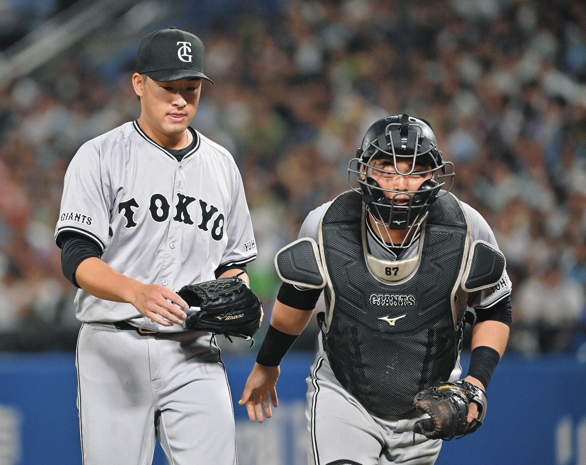 巨人・山瀬慎之助、今季初スタメンでプロ初のマルチヒット、6回の2安打