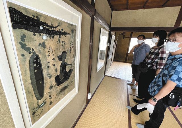 豪邸発掘品❣️複製画7点セット民衆の絵画 石川画廊では宮間夕子の個展「昼夜行」が開催中。赤やオレンジ
