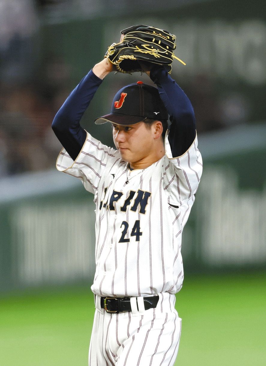 3年前スマホで見た侍の仲間に…2イニング完全投球で国際大会初勝利の