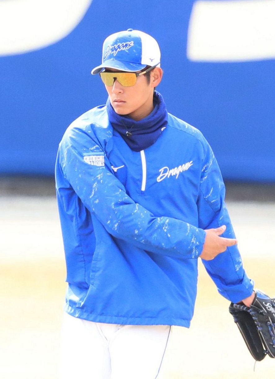 中日2軍】上林誠知が練習参加 17日、左脚違和感で途中交代 井上2軍監督