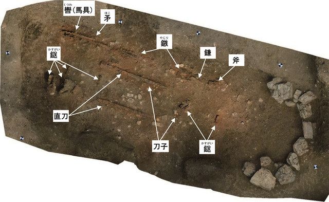 鉄製のかすがい出土 各務原 熊田山北古墳群から 中日新聞web