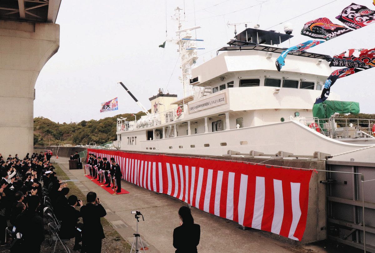 生徒の居住空間、安全に配慮 県立水産高、4代目「しろちどり」竣工式
