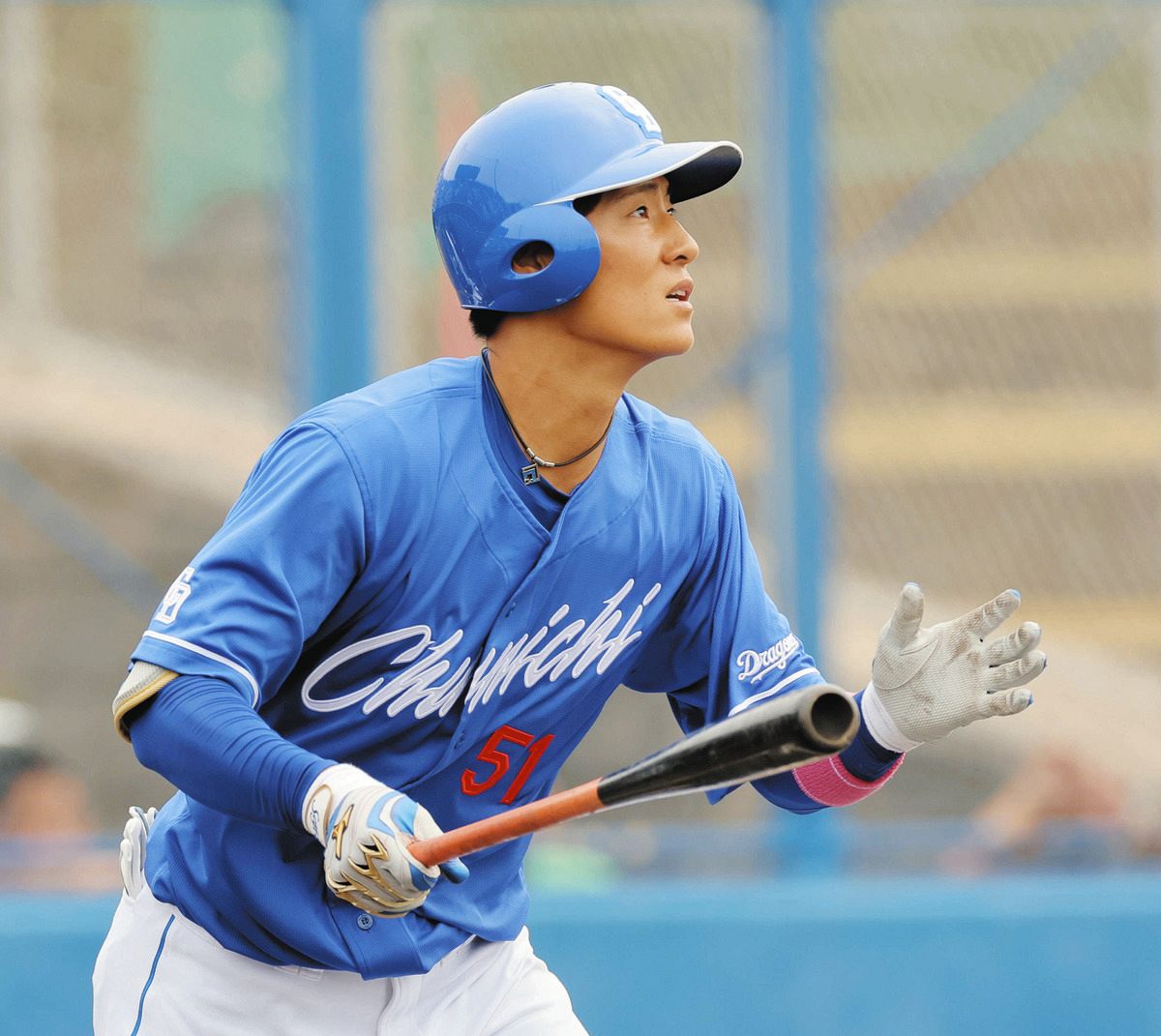 中日・上林誠知、今季チーム第1号に「ピンキー効果ですね