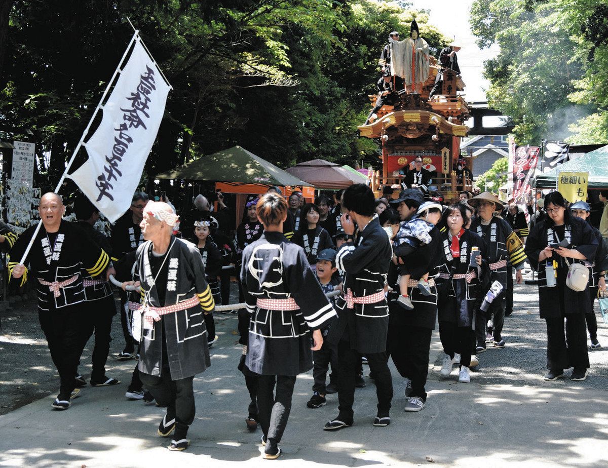 玉匣社」命名150年祝う 磐田で山車引き回しや子ども舞：中日新聞
