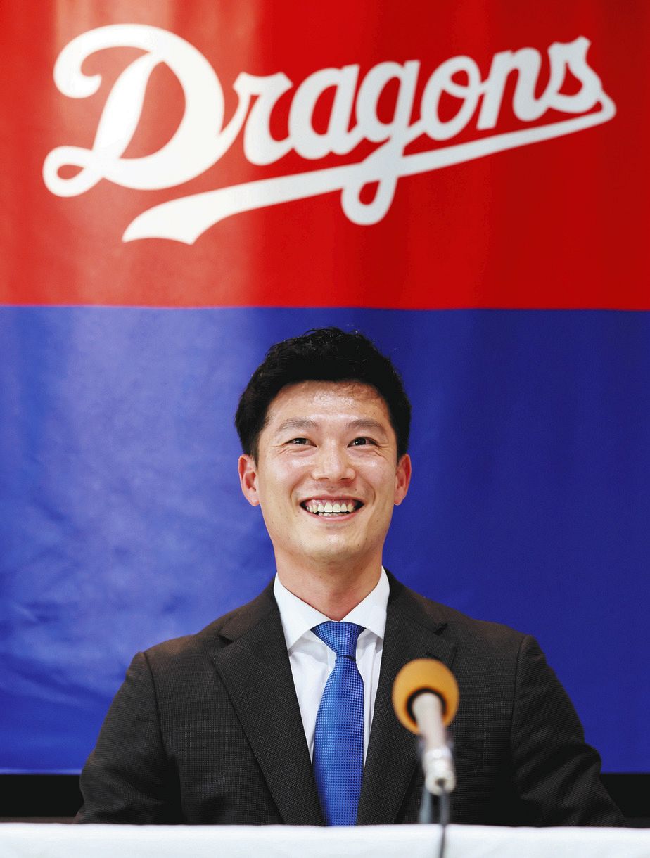 中日】岩崎翔が入団会見 「早く名古屋の方に来たいと思うようになっ