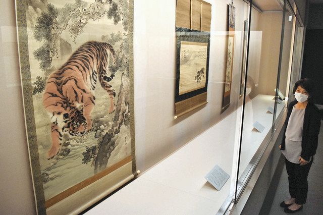 岸駒 虎 岸駒 猛虎 | 古美術瀬戸
