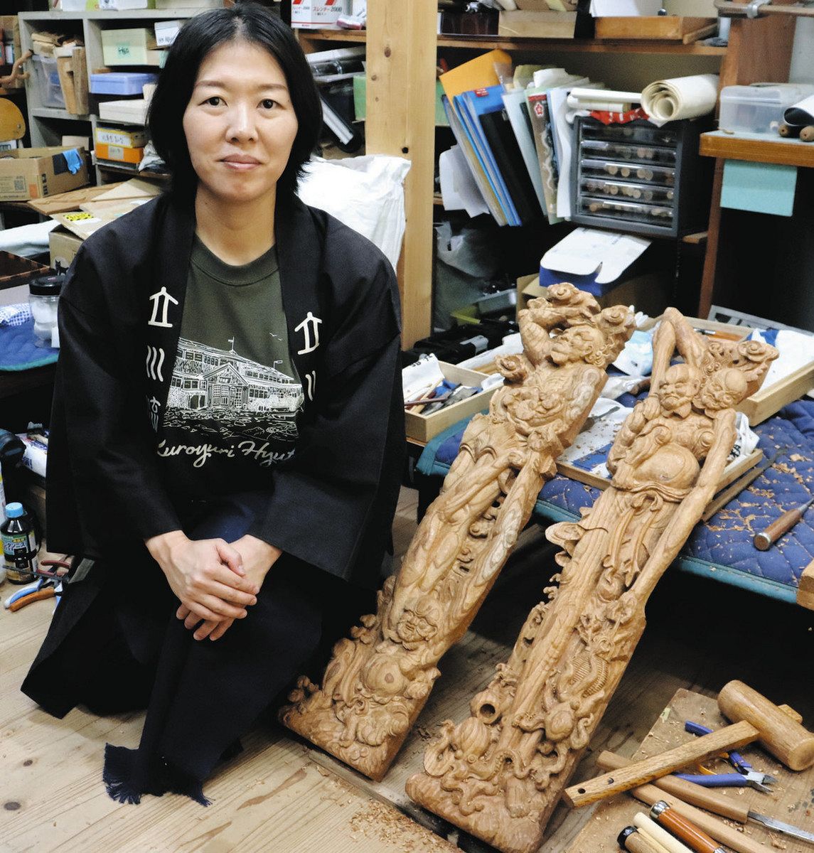 学びたい」心が開いた道 愛知県東浦町の間瀬さん、彫刻「立川流」後継