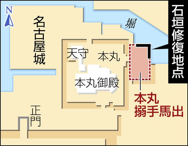 名古屋城の 搦手馬出 石垣積み直し ２０２１年度から 中日新聞web