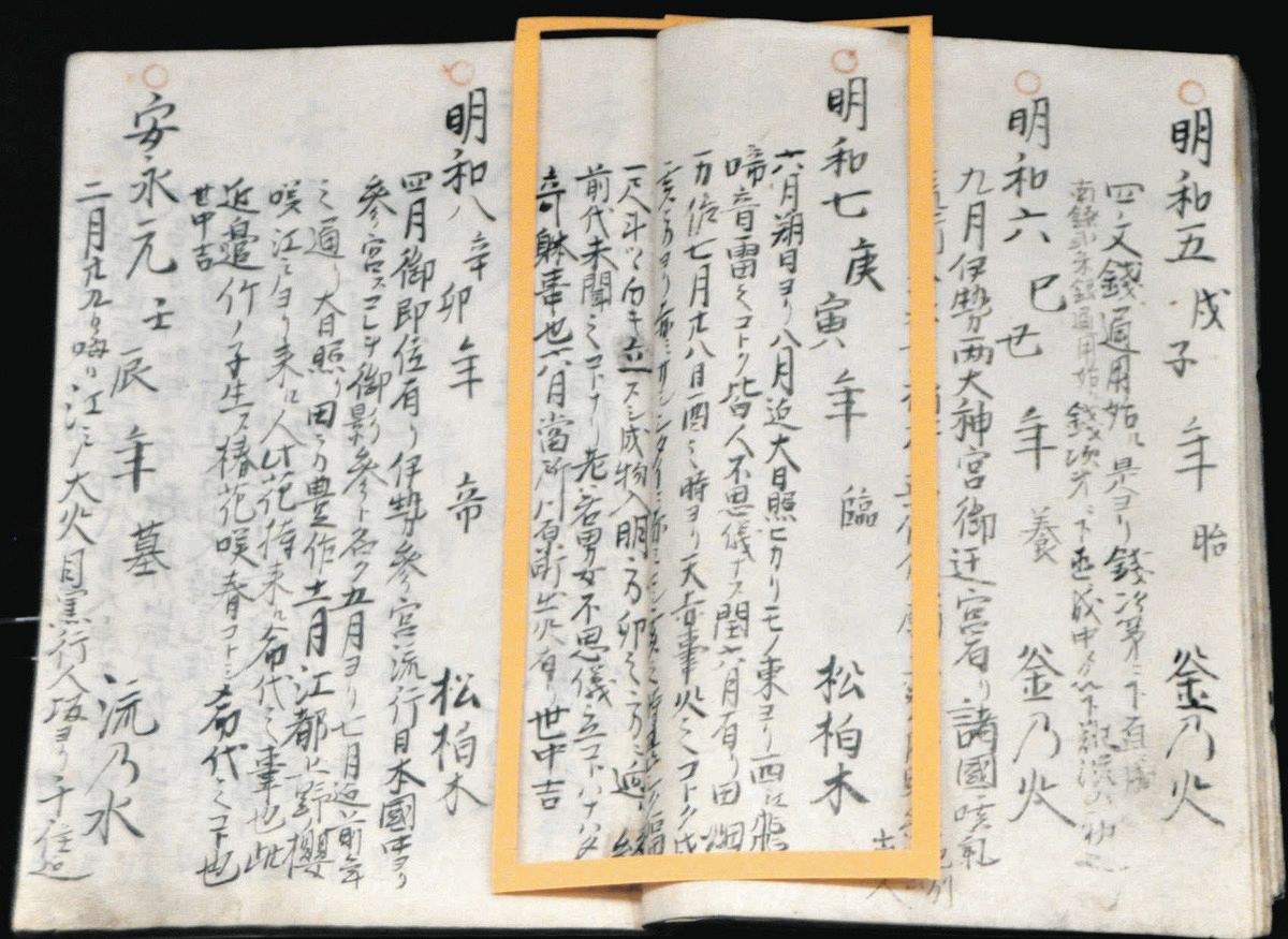 中津川でもオーロラ？「前代未聞之コトナリ」 江戸時代、古文書