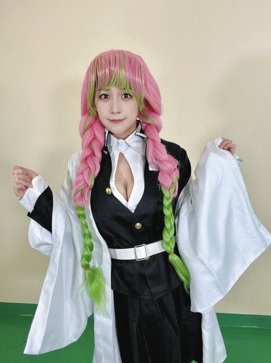 甘露寺蜜璃 コスプレ 甘露寺蜜璃コスプレ衣装 鬼殺隊隊服 コスチューム