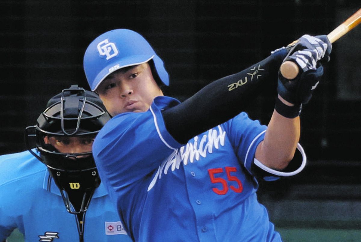 中日・細川成也、阪神・大竹から今季9号同点ソロ 5月5日以来「打球が 