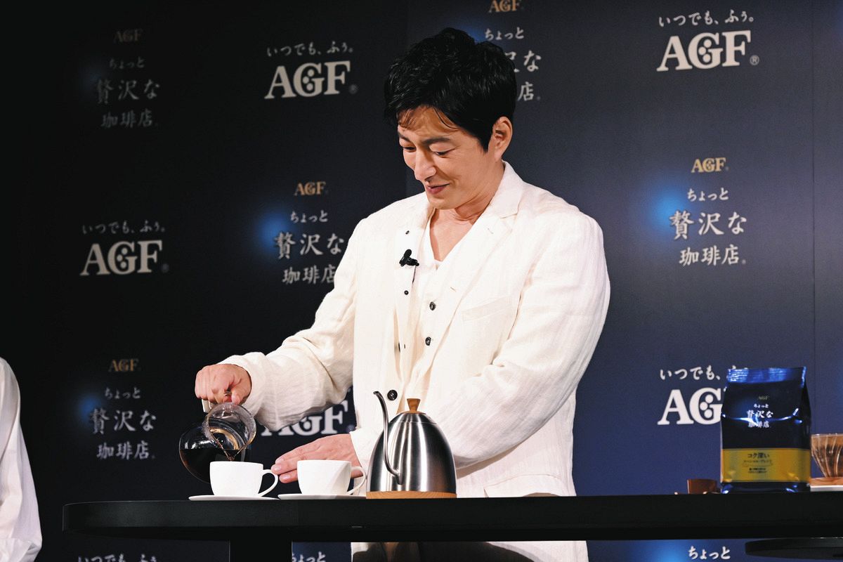 大沢たかお、コーヒー新CM発表会でドリップを披露「自分の日常生活は 