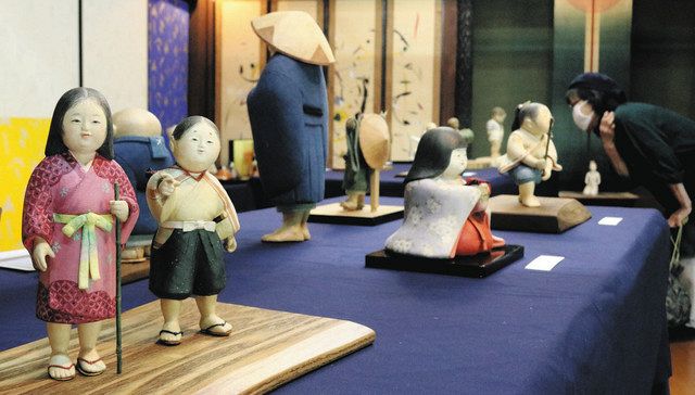 肌透き通り柔和な表情 東近江で人形作家・故清水多美子さん作品展：中