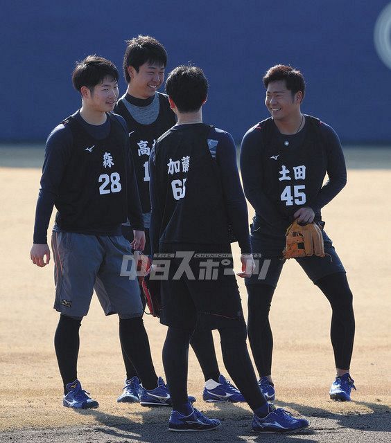 新人合同自主トレ 高橋宏 森 土田 加藤翼 中日スポーツ 東京中日スポーツ