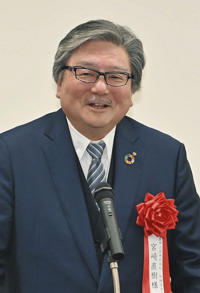 豊田合成の宮崎直樹会長＝名古屋・栄の中日ビルで
