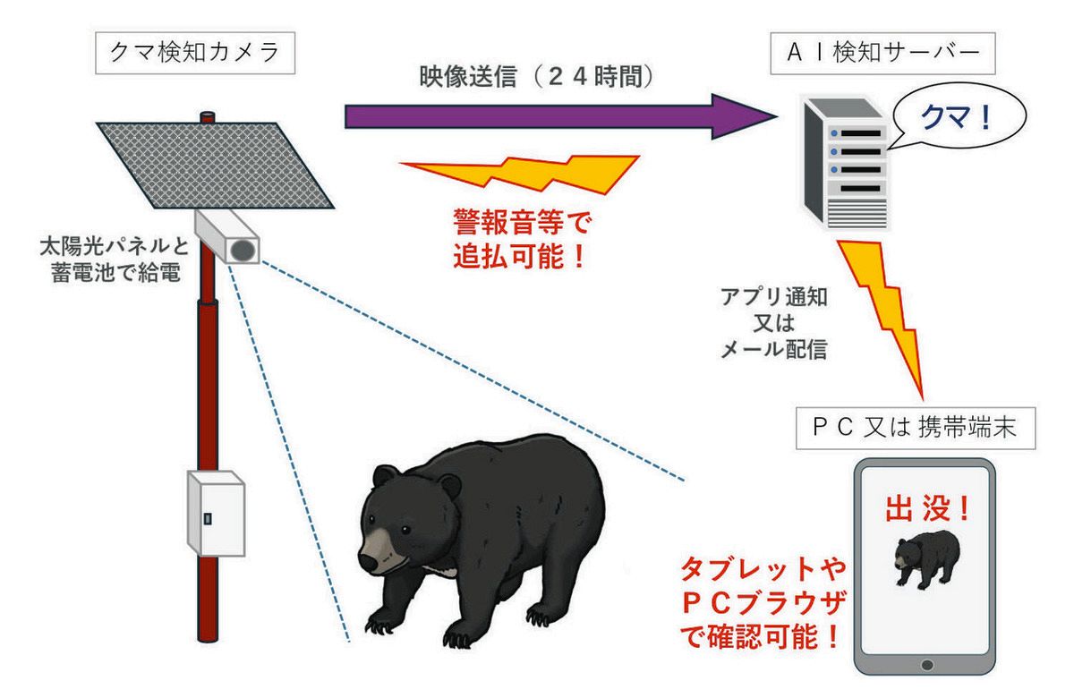 AIでクマ出没を察知して自治体に注意喚起 三重県がツキノワグマ対策を