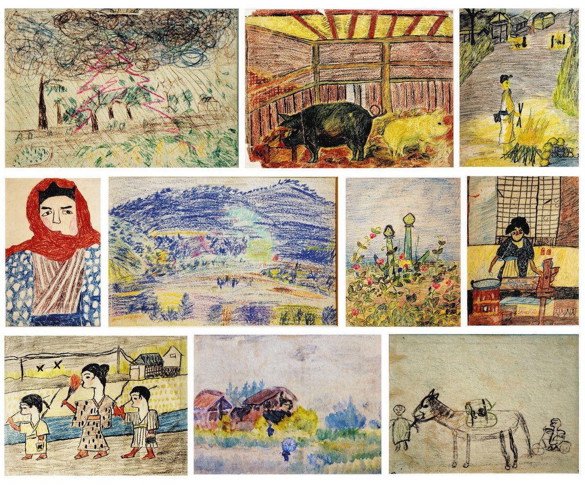 竜丘小児童画、価値輝く 他校作品含む300点超が飯田市文化財に：中日