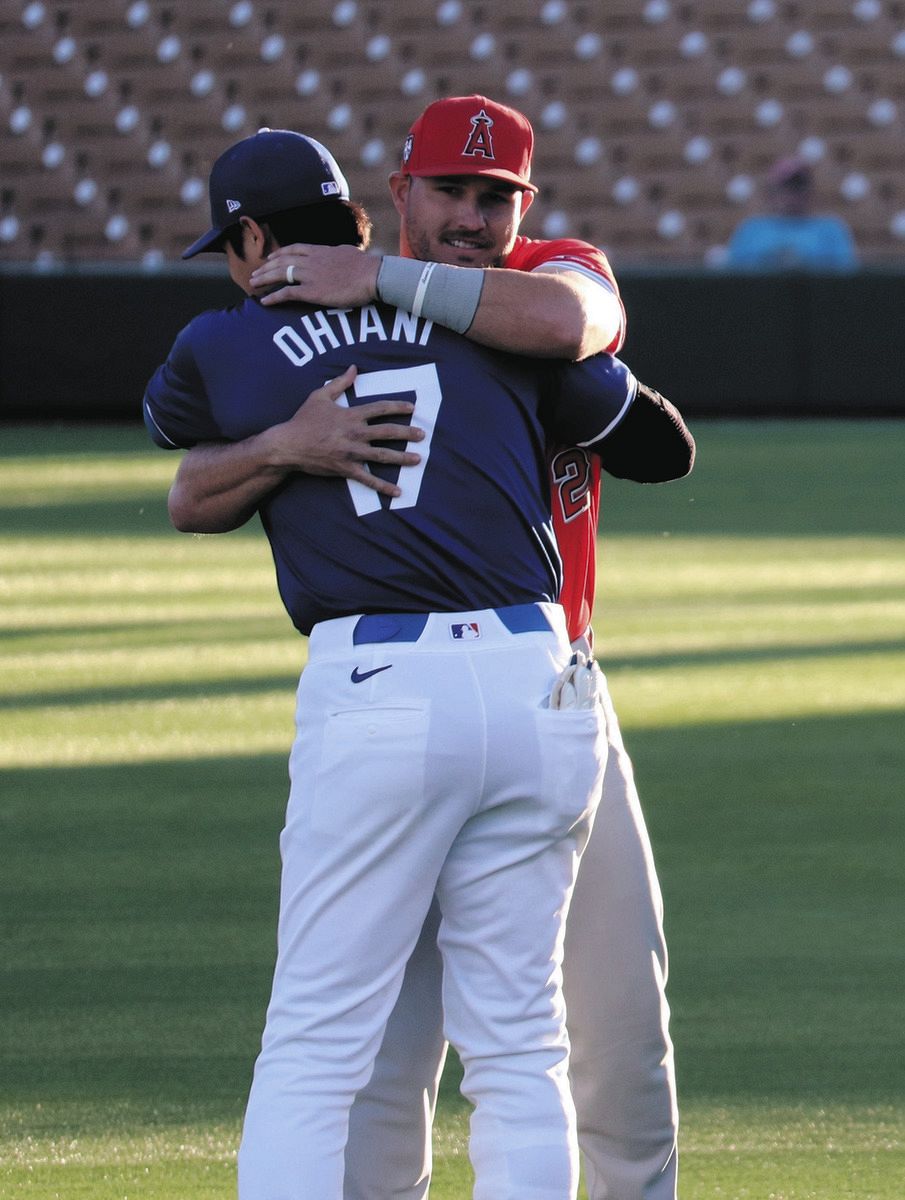 大谷翔平、古巣エンゼルス戦でトラウト『兄貴』と感動の再会…3人の絆
