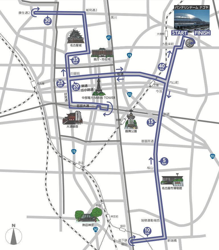 名古屋ウィメンズマラソン2026 コースと交通規制図：中日新聞Web