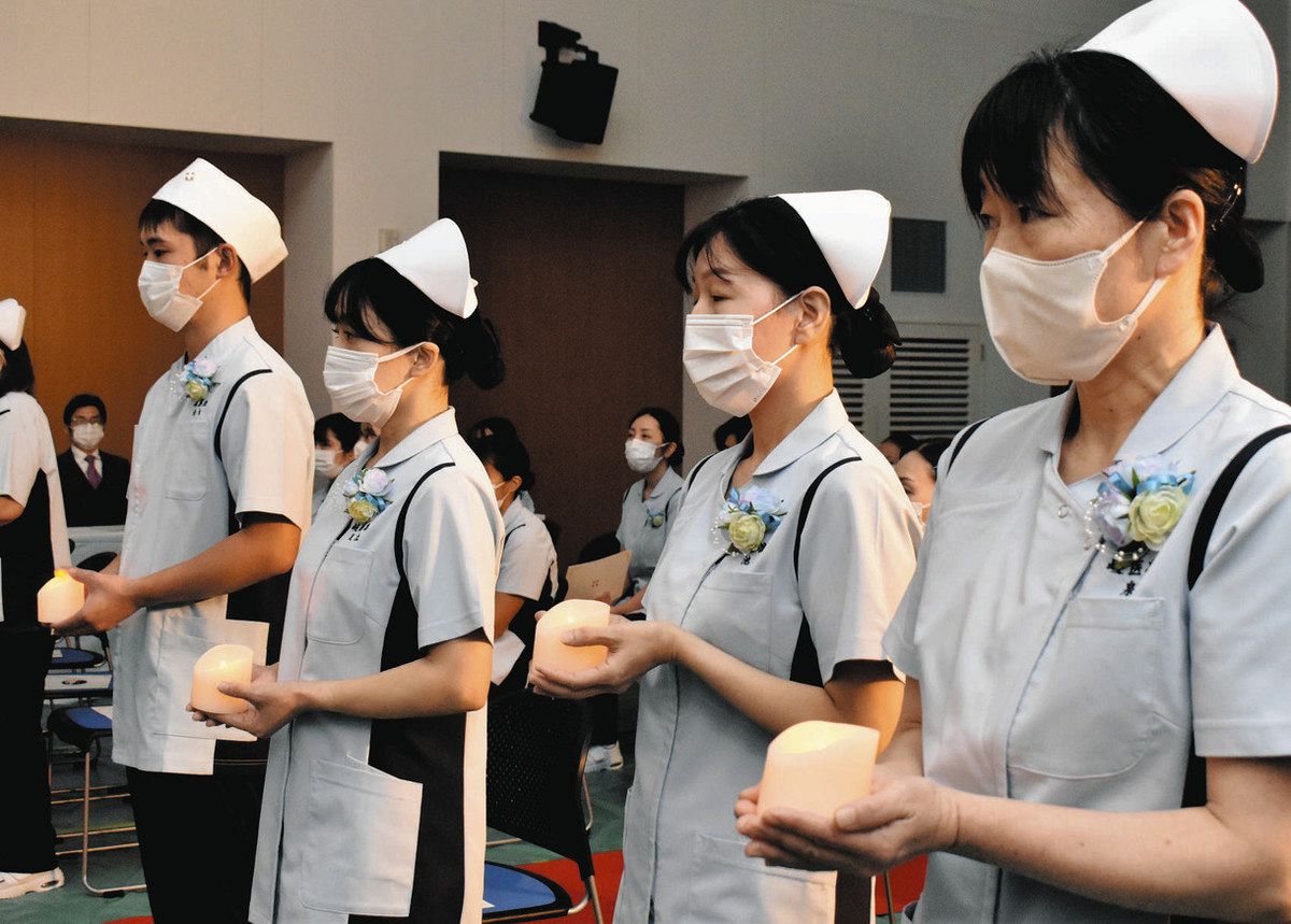 27年に閉校予定の岐阜市医師会准看護学校で「最後の戴帽式」：中日新聞Web