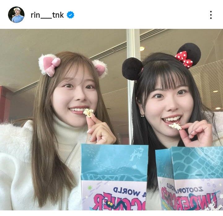 ◇女子ゴルフ・吉田鈴、尾関彩美悠と”ラブラブ”ディズニーショット