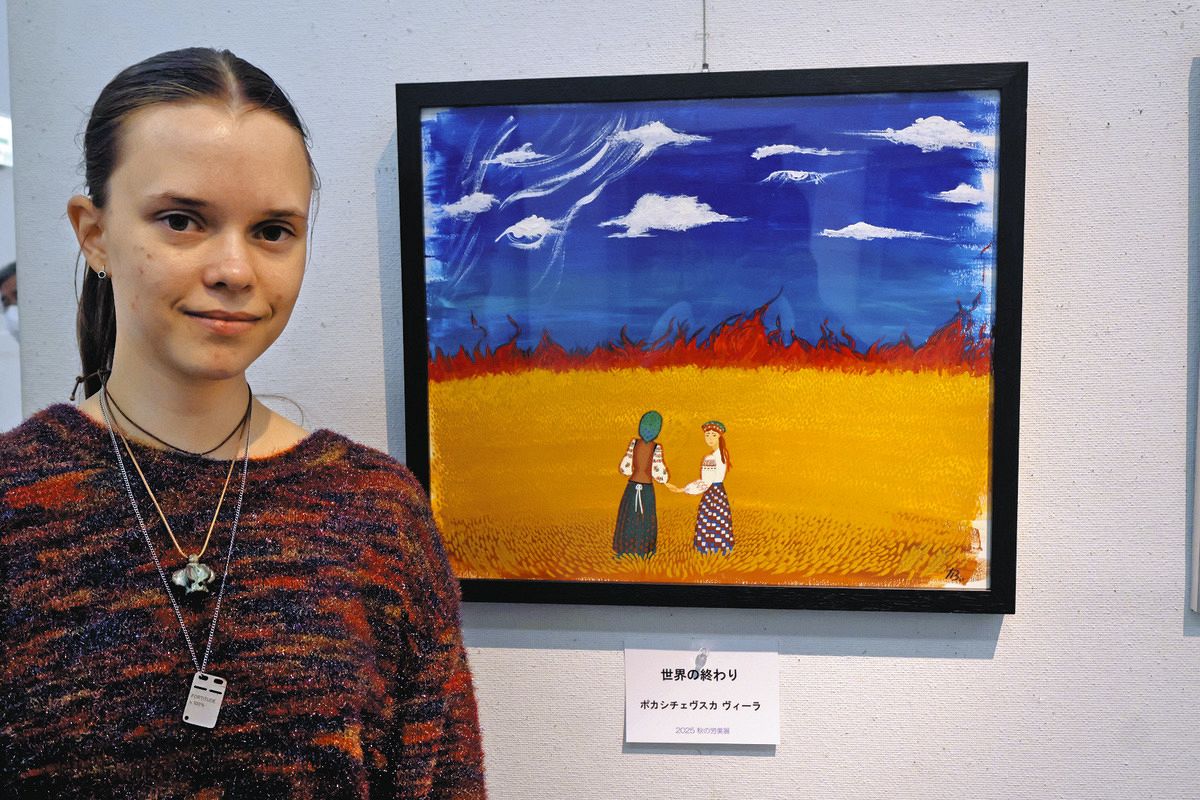 祖国の現実 絵で感じて 浜松に避難のウクライナ女性：中日新聞しずおかWeb